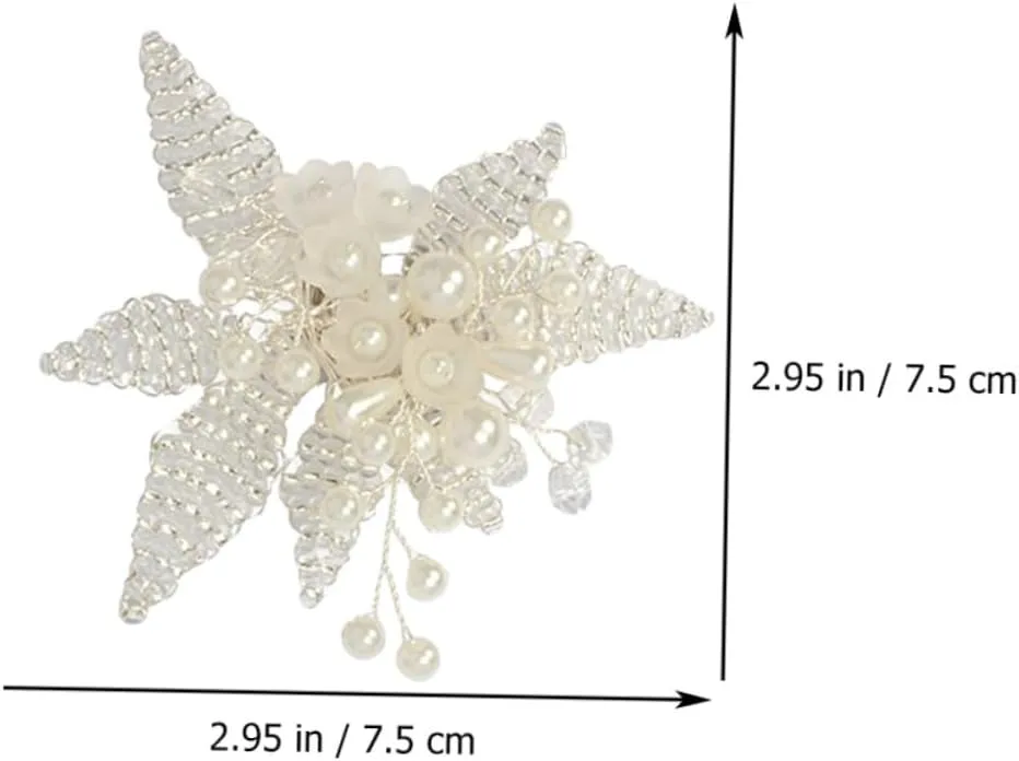 1 Pair Pearl Shoe Clips Rhinestone Crystal Bridal Shoe Buckles Decorative Flower Shoe Charms DIY Floral Shoe Decoration for Wedding Party Shoes Accessories
