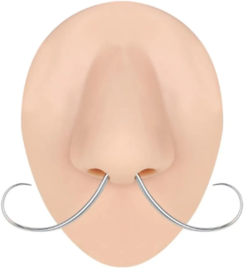 16G 1.2mm Mustache Nose Septum Jewelry Cool Septum Ring 316 Surgical Steel PVD Plated Mustache Septum Piercing Jewelry