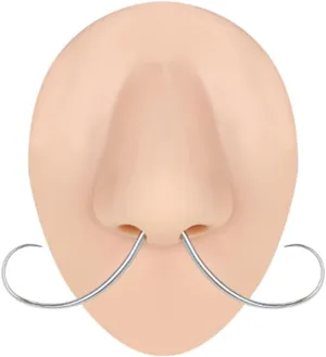 16G 1.2mm Mustache Nose Septum Jewelry Cool Septum Ring 316 Surgical Steel PVD Plated Mustache Septum Piercing Jewelry