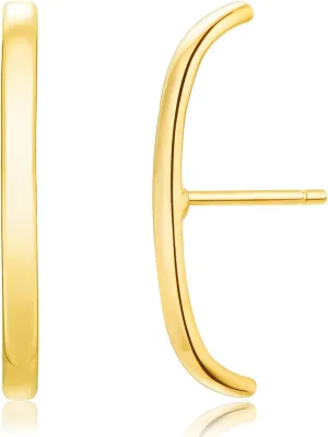 18K Gold Plated Sterling Silver Suspension Hoop Earring Ear Suspender Minimalist Ear Cuff Rose Gold Wrap Hoop Silver Huggie Earring