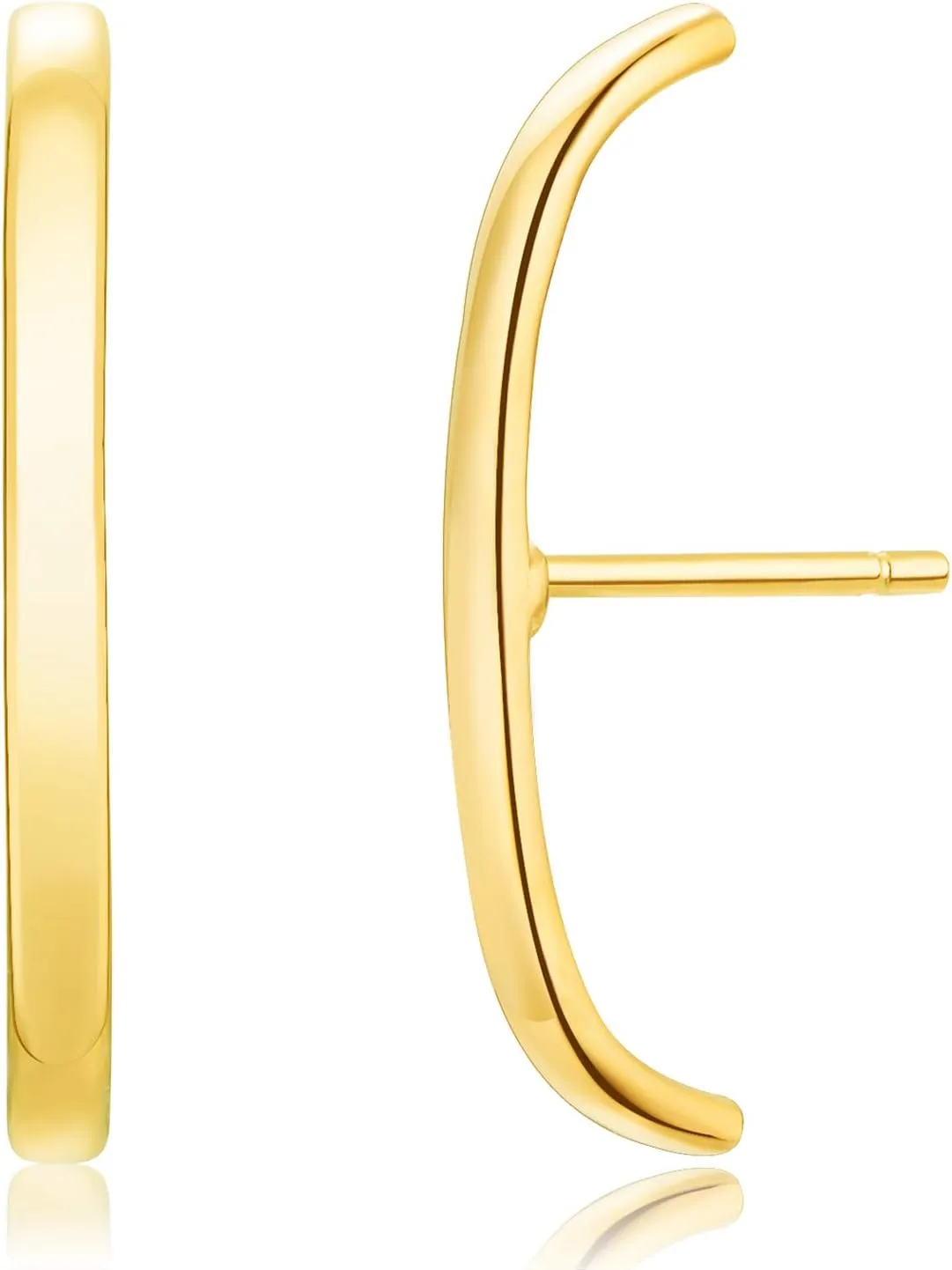 18K Gold Plated Sterling Silver Suspension Hoop Earring Ear Suspender Minimalist Ear Cuff Rose Gold Wrap Hoop Silver Huggie Earring