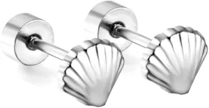 20G Shell Seashore Screw Back Small Stud Earrings for Women Minimalist 14K Gold Plated Surgical Steel Seashell Cartilage Tragus Piercing Sleeper Studs Hypoallergenic for Sensitive Ears Gift