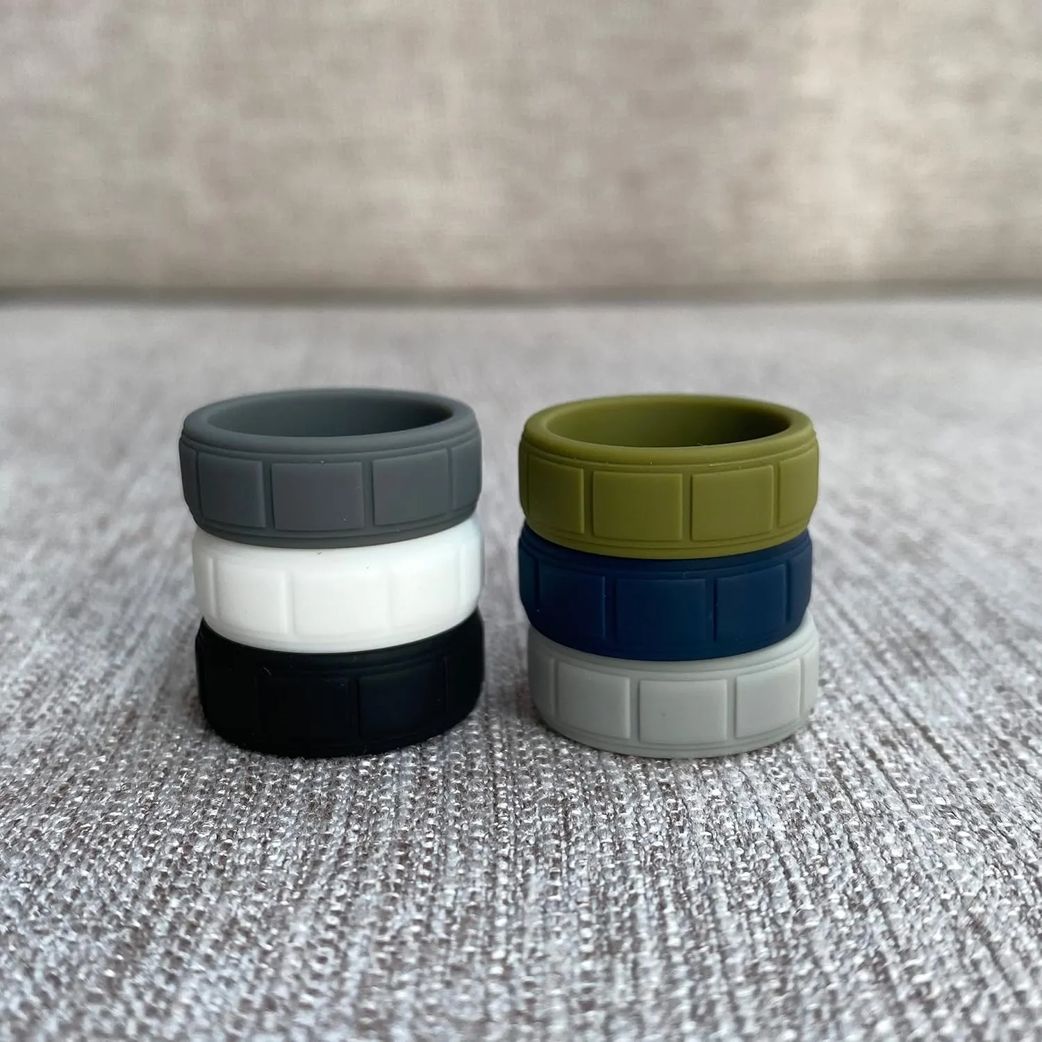 3 Pack Personalized Jesus Cross Silicone Rings Christian Jewelry Bible Verse Rings Unisex Religious Gifts Custom 8mm Faith Inspirational Religious Rings,Size 8-13