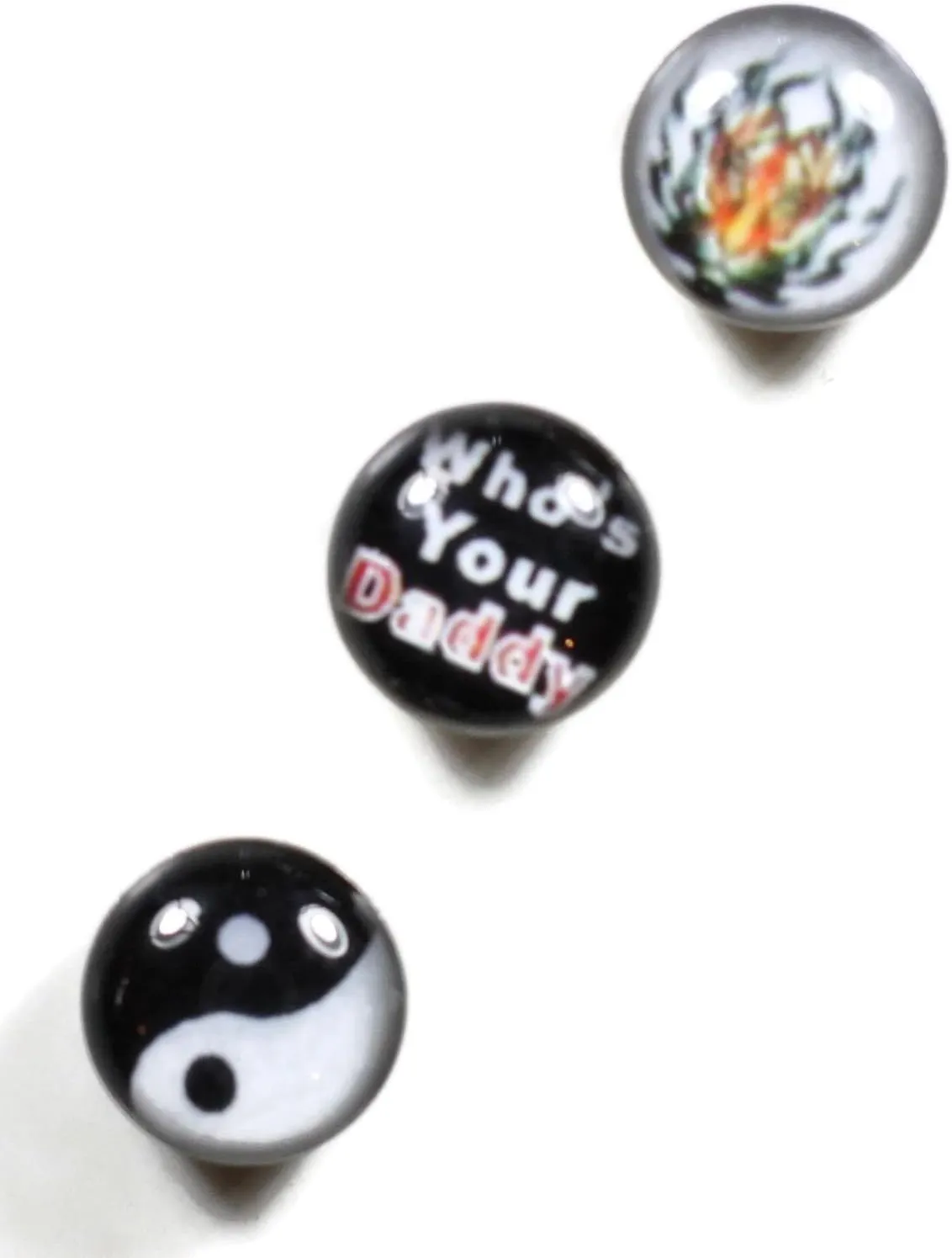 3 Tongue Rings Body Piercing Barbells Jewelry