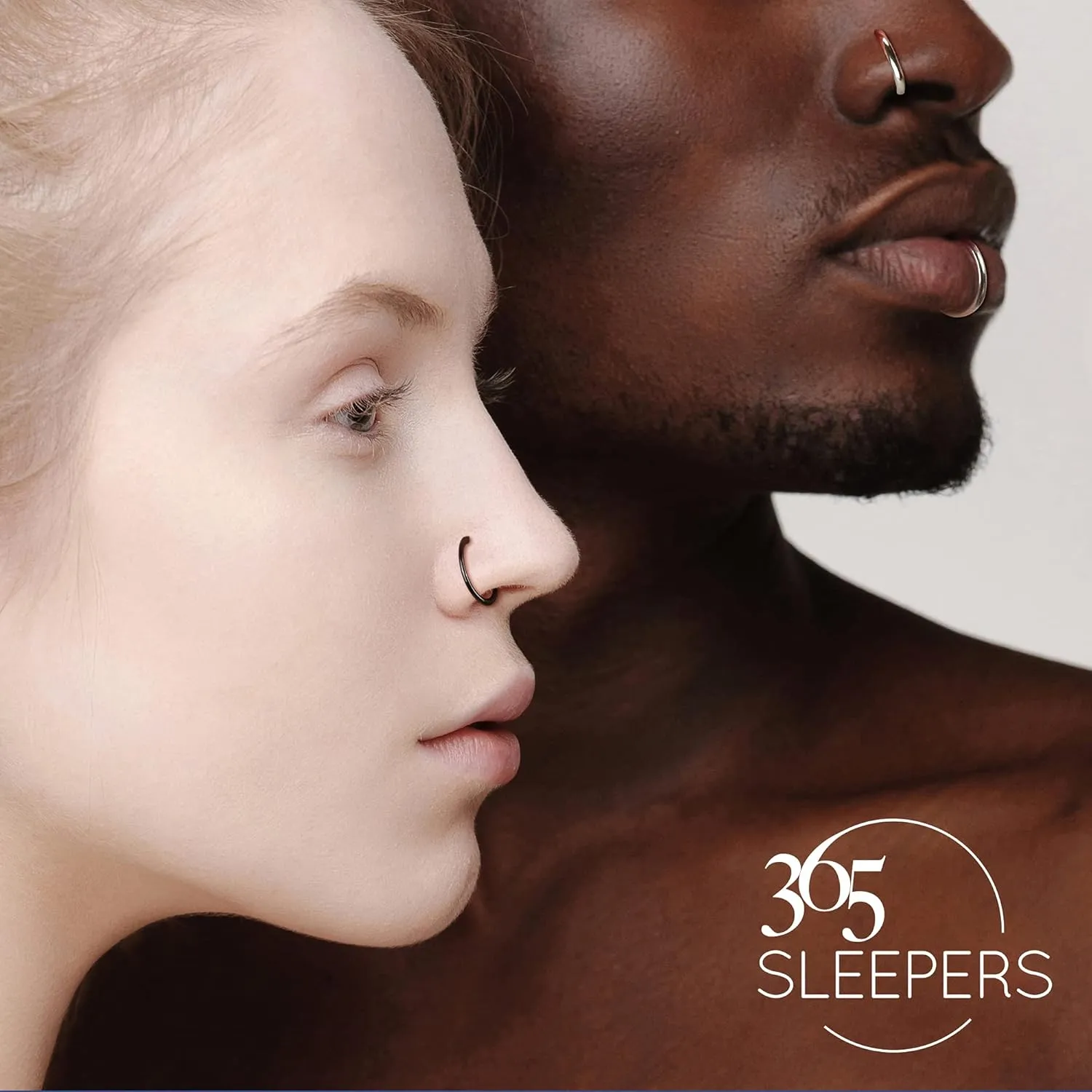 365 SLEEPERS 2PCS Titanium Implant Grade 18G Septum Jewelry Hinged Segment Ring Body Piercing Hoop Lip Rings Helix Cartilage Rook Sleeper Earrings Nickel Free Hypoallergenic 6mm  13mm