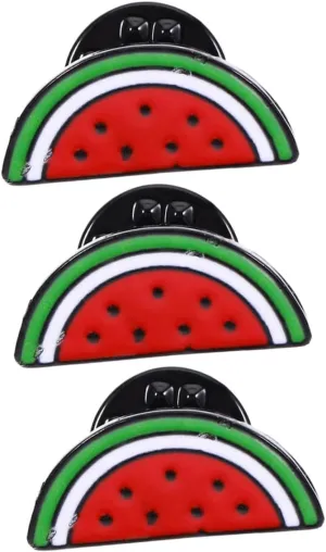 3pcs Watermelon Enamel Pin Fun Lapel Pins for Women Brooch for Boys and Girls Fashion Cute Clothing Accessories