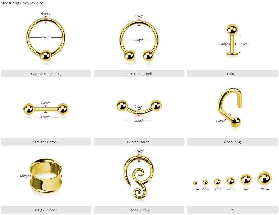 5 Round Solitare CZ Vertical Drop 316L Surgical Steel Belly WildKlass Rings (Sold by Piece)