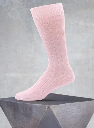 75% Cashmere Rib Sock in Lavender