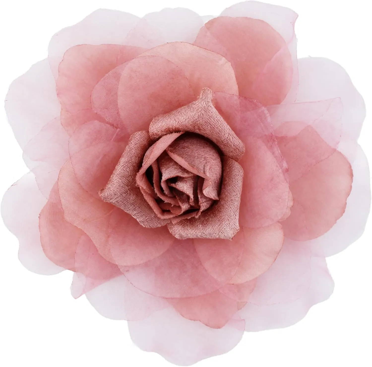 8 in Rose Fabric Flower Brooch Pin,Oversized Flower Corsage Brooch, for Women and Men, Weddings,Parties and Dresses