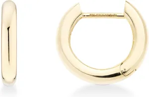 925 Sterling Silver or 18K Gold Plated 2.5mm High Polished Lightweight Small Huggie Hoop Earrings for Women/Made in Italy