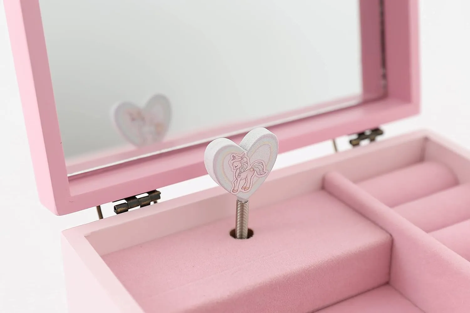 Agitation Unicorn Princess Wooden Musical Jewelry Box - Unicorn Gifts for Girls (Pink Unicorn3)