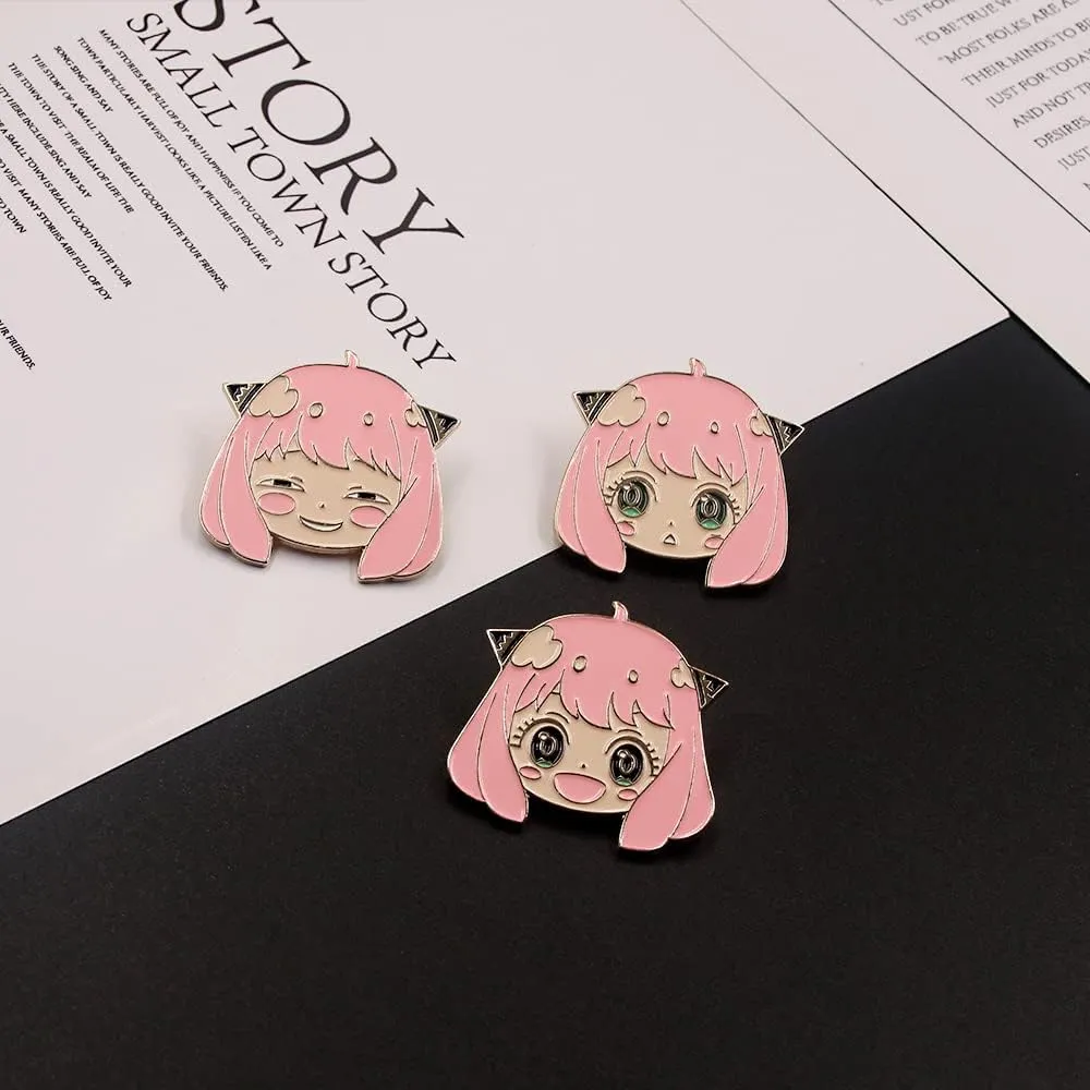 Anime Anya Forger Pins - loid S Family Cosplay Enamel Brooch - Backpack Costume Gift for Women Men Fans