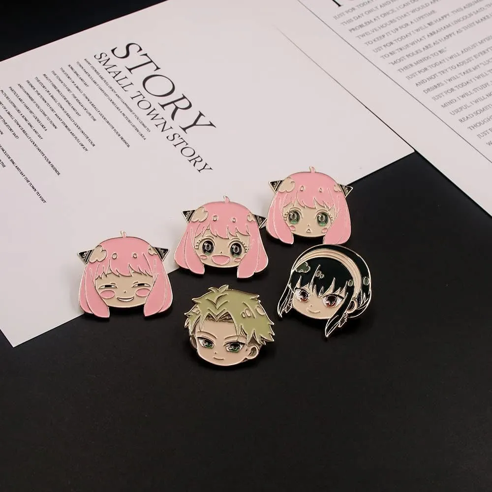 Anime Anya Forger Pins - loid S Family Cosplay Enamel Brooch - Backpack Costume Gift for Women Men Fans