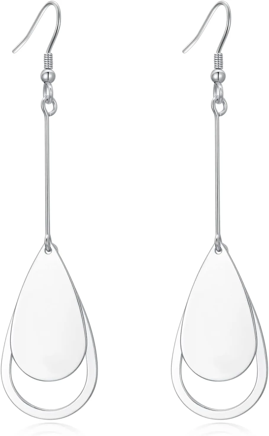 AXELUNA Teardrop Earrings 925 Sterling Silver Abalone Shell/Moonstone Drop Dangle Earrings For Women Her Girls Jewelry Gifts Hook Drop Earrings