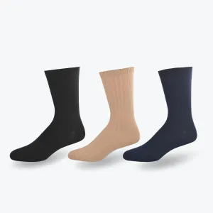 Big Boys & Girls (Unisex) Classic Dress Uniform Ribbed Crew Socks