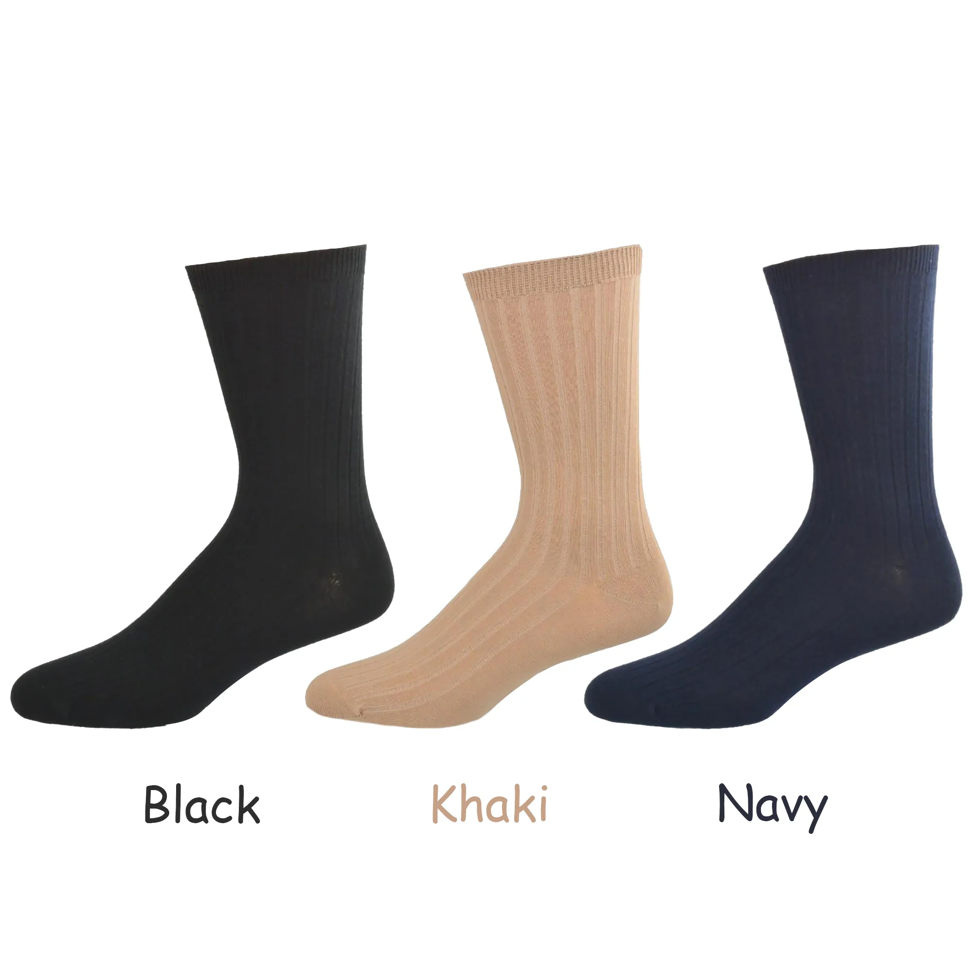 Big Boys & Girls (Unisex) Classic Dress Uniform Ribbed Crew Socks