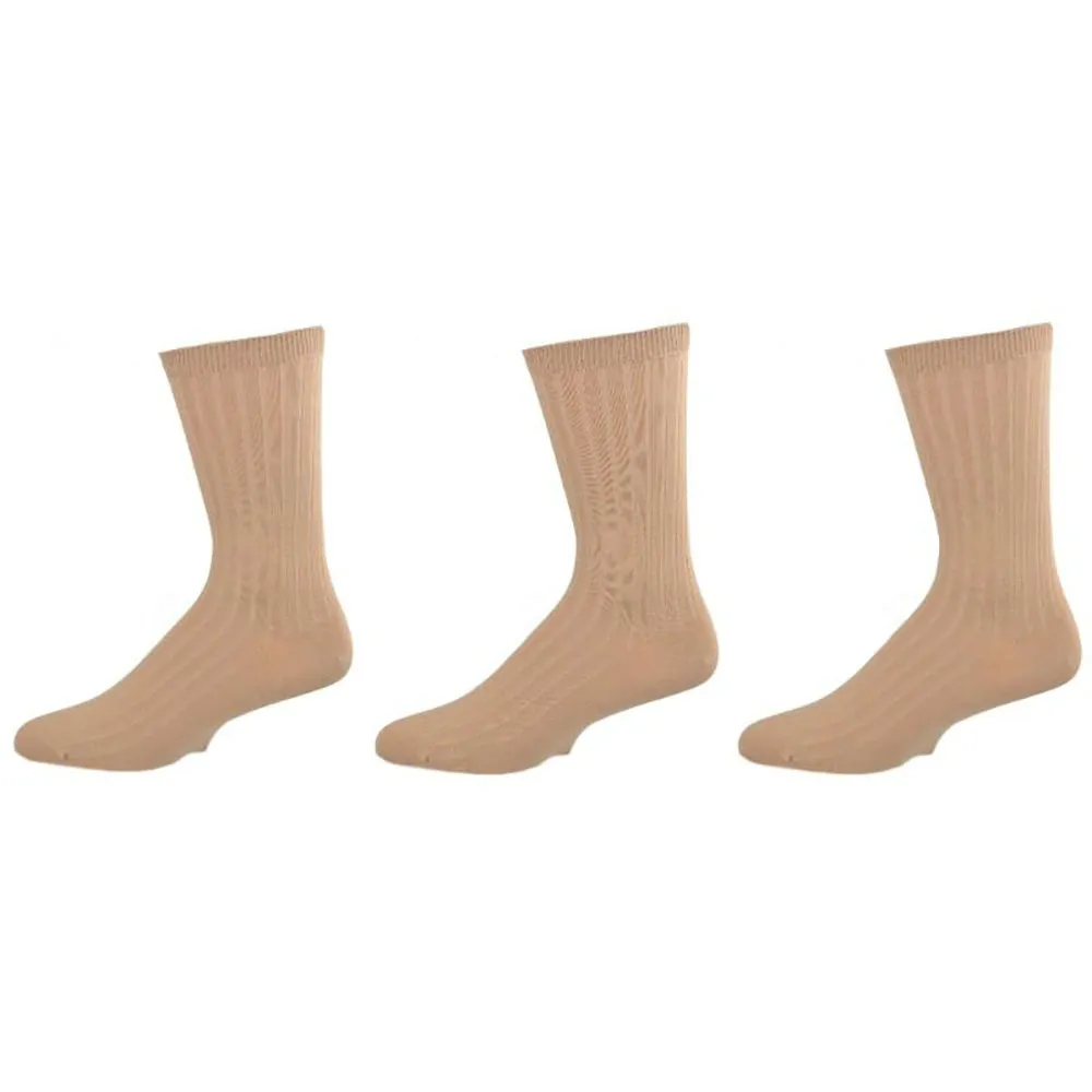 Big Boys & Girls (Unisex) Classic Dress Uniform Ribbed Crew Socks