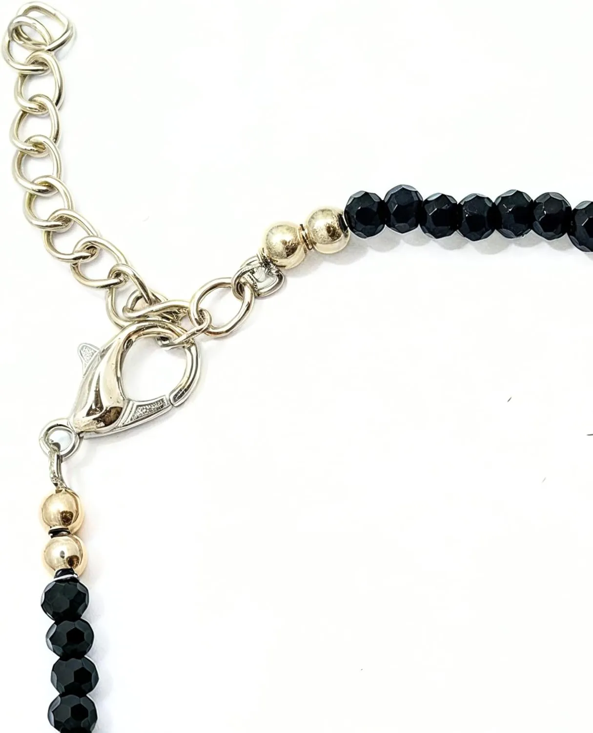 Black Bead Crystal Charm Anklet Bracelet Handmade Simple Summer Beach Waterproof Ankle Foot Chain Bracelets for Women Minimalist Jewelry-Adjustable
