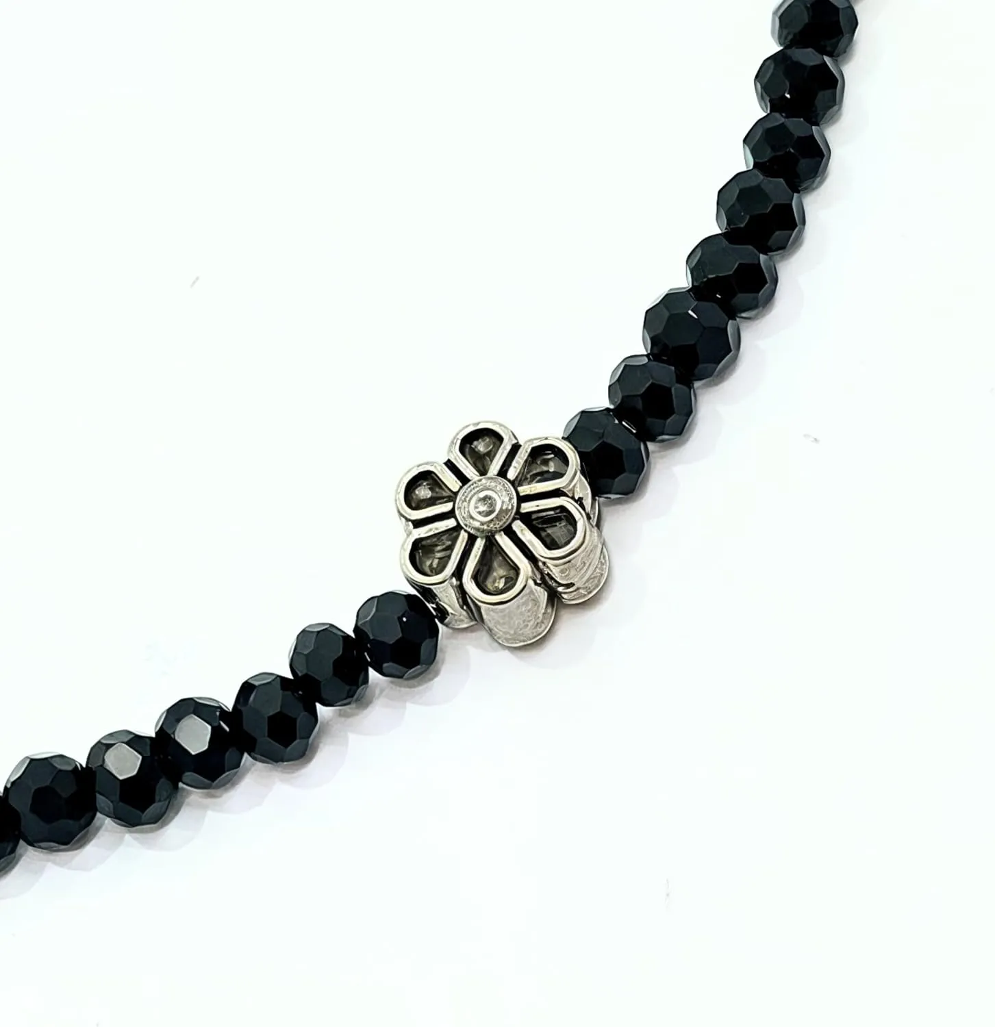 Black Bead Crystal Charm Anklet Bracelet Handmade Simple Summer Beach Waterproof Ankle Foot Chain Bracelets for Women Minimalist Jewelry-Adjustable