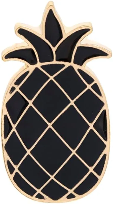 Black Pineapple Cartoon Enamel Pins Creative Brooch Lapel Pin Badge Cute Metal Brooch Pins Accessories Decoration for Girls Boys Women Clothes Backpacks Decor