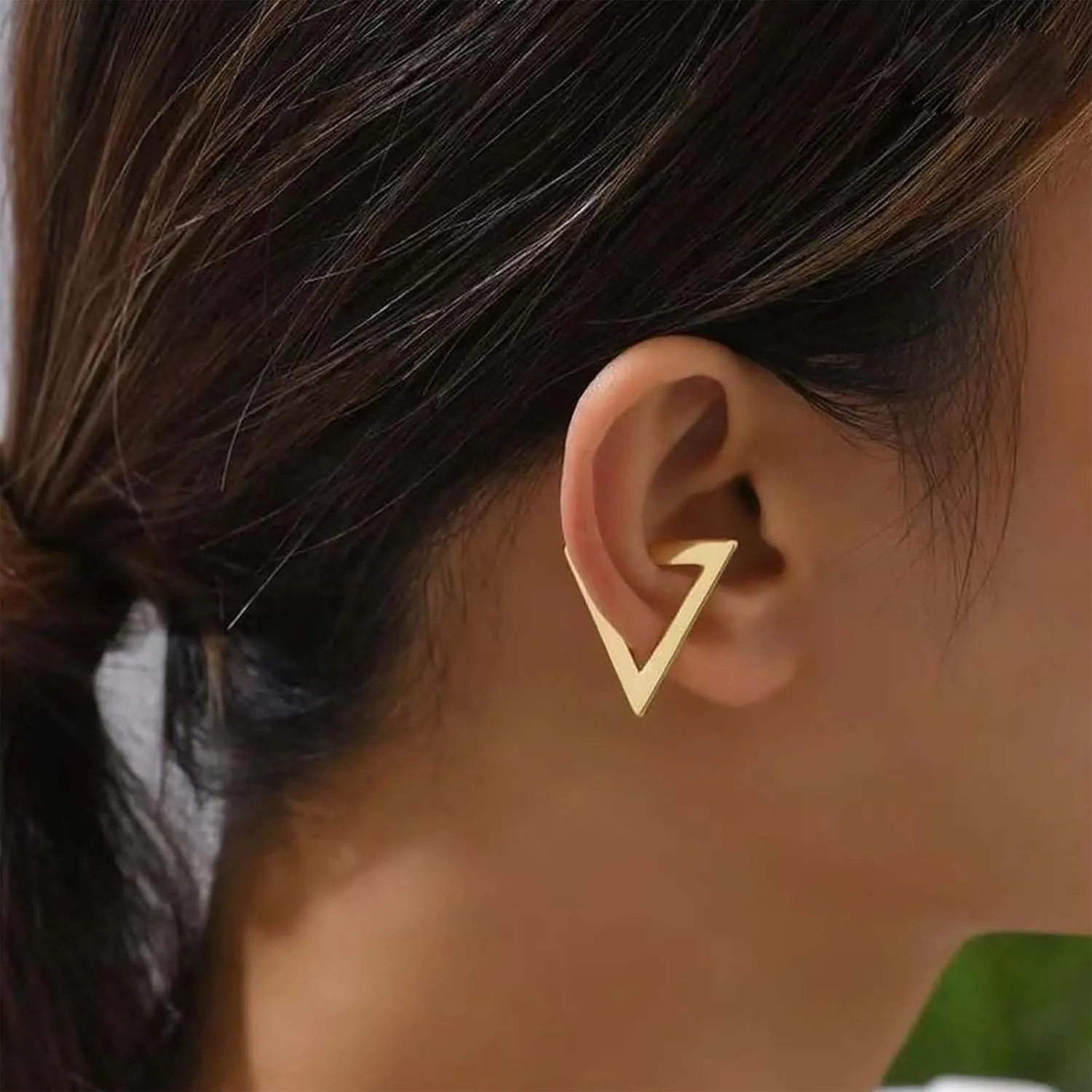Boho Triangle Ear Cuff Earrings Gold Triangle Ear Clip Earrings Vintage Triangle Geometric Cuff On Earrings No Piercing Clip Earrings Jewelry for Women