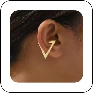 Boho Triangle Ear Cuff Earrings Gold Triangle Ear Clip Earrings Vintage Triangle Geometric Cuff On Earrings No Piercing Clip Earrings Jewelry for Women