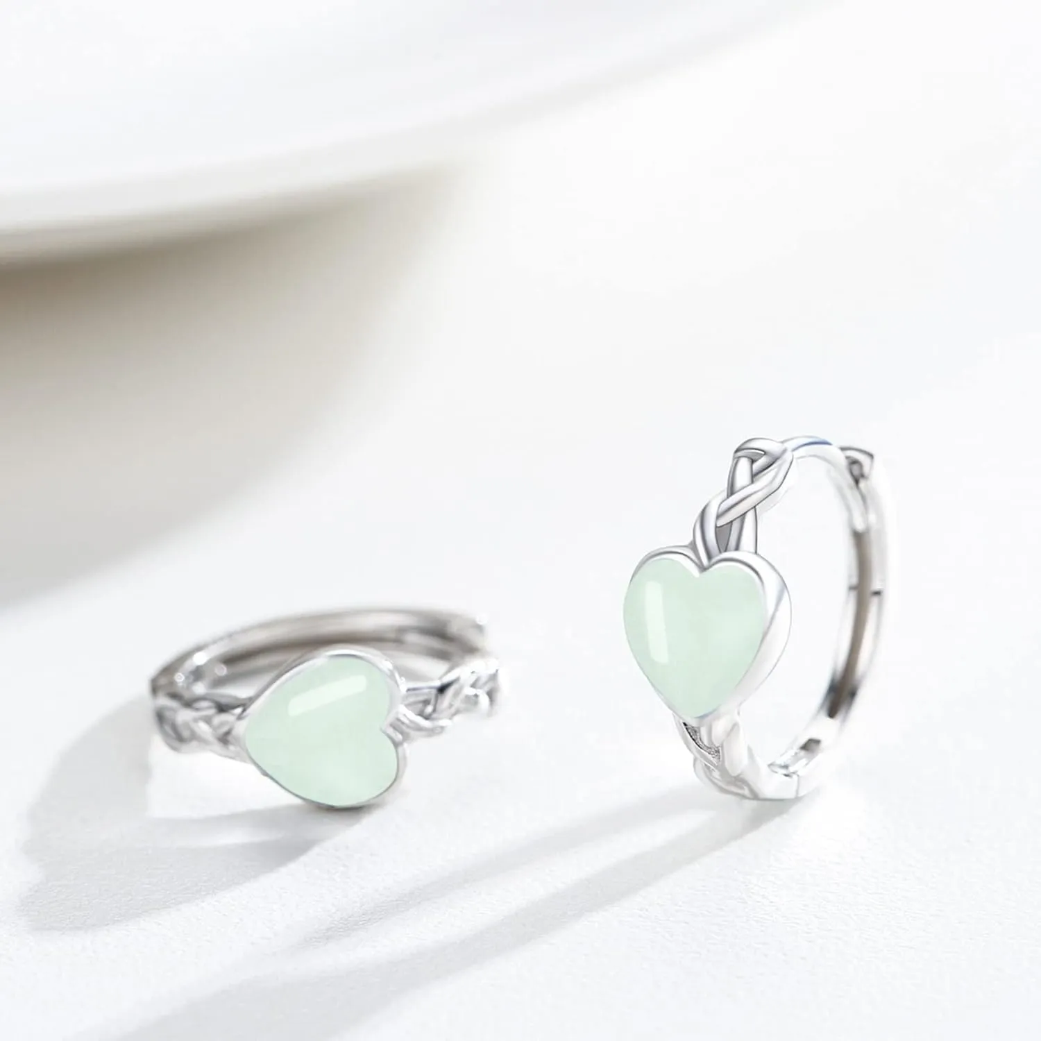 Celtic Earrings 925 Sterling Silver Celtic Heart Hoop Earrings Small Huggie Hoop Earrings Jewelry Gifts for Women