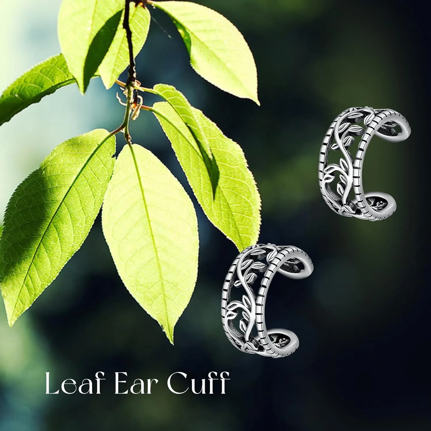 Celtic Knot/Celtic Knot/Bat/Filigree Viking Earrings 925 Sterling Silver Non Piercing Ear Cuff Earrings Cool Earring Cuff for Women Men