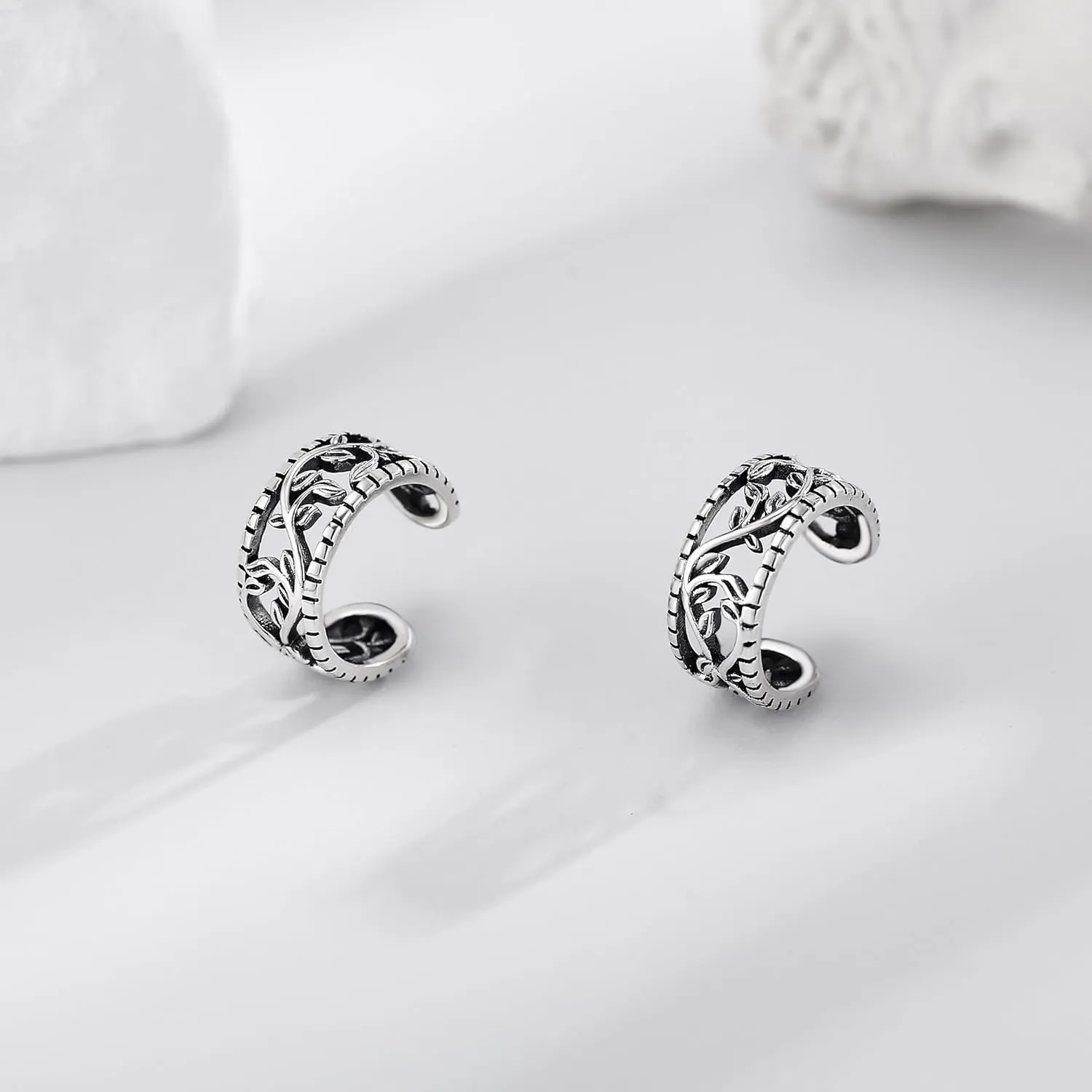 Celtic Knot/Celtic Knot/Bat/Filigree Viking Earrings 925 Sterling Silver Non Piercing Ear Cuff Earrings Cool Earring Cuff for Women Men