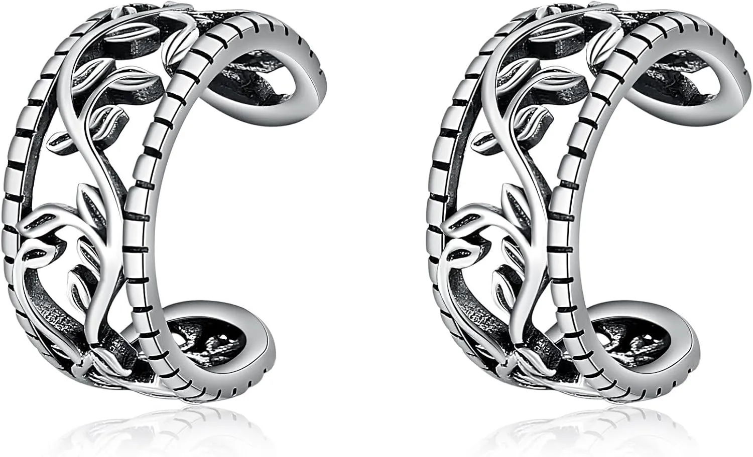 Celtic Knot/Celtic Knot/Bat/Filigree Viking Earrings 925 Sterling Silver Non Piercing Ear Cuff Earrings Cool Earring Cuff for Women Men