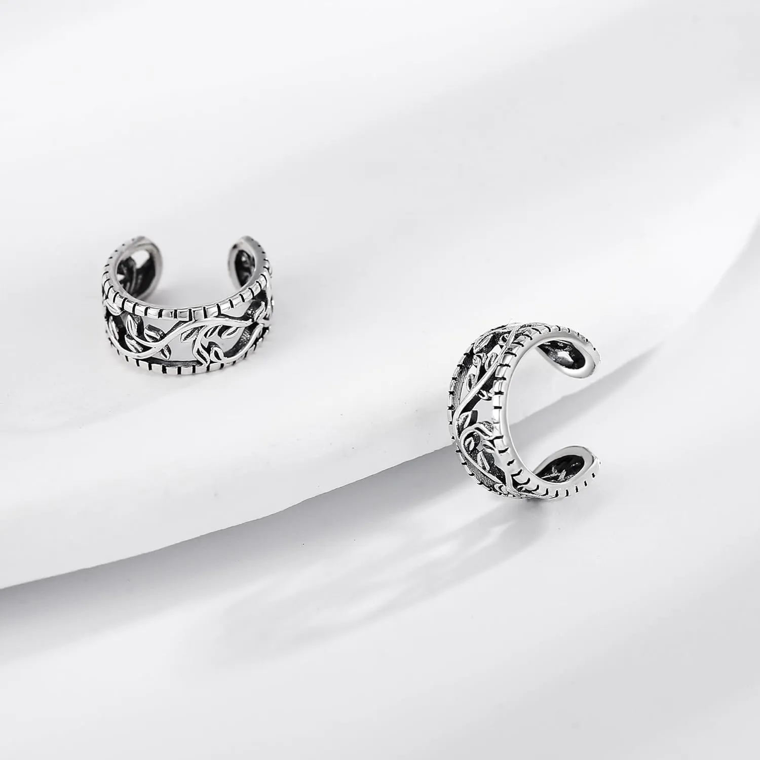 Celtic Knot/Celtic Knot/Bat/Filigree Viking Earrings 925 Sterling Silver Non Piercing Ear Cuff Earrings Cool Earring Cuff for Women Men