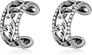 Celtic Knot/Celtic Knot/Bat/Filigree Viking Earrings 925 Sterling Silver Non Piercing Ear Cuff Earrings Cool Earring Cuff for Women Men