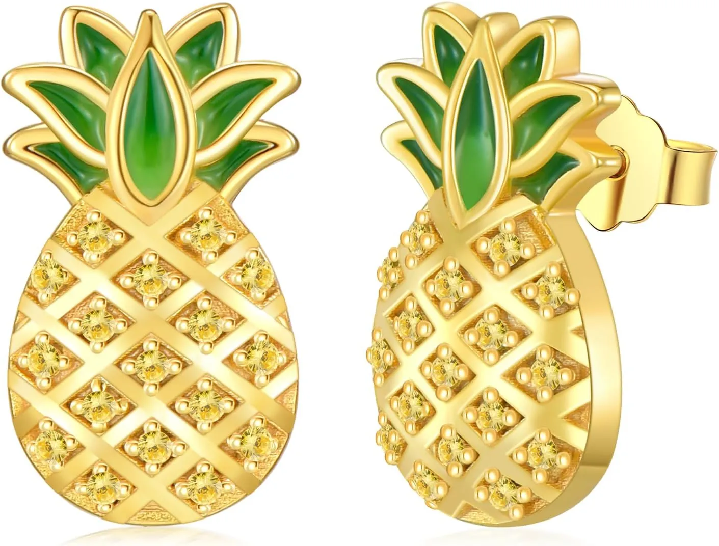 Cherry/Pineapple Earrings 925 Sterling Silver Pineapple/Cherry Earring Hypoallergenic Fruit Earrings Jewelry Birthday Gifts for Women Mom Girlfriends