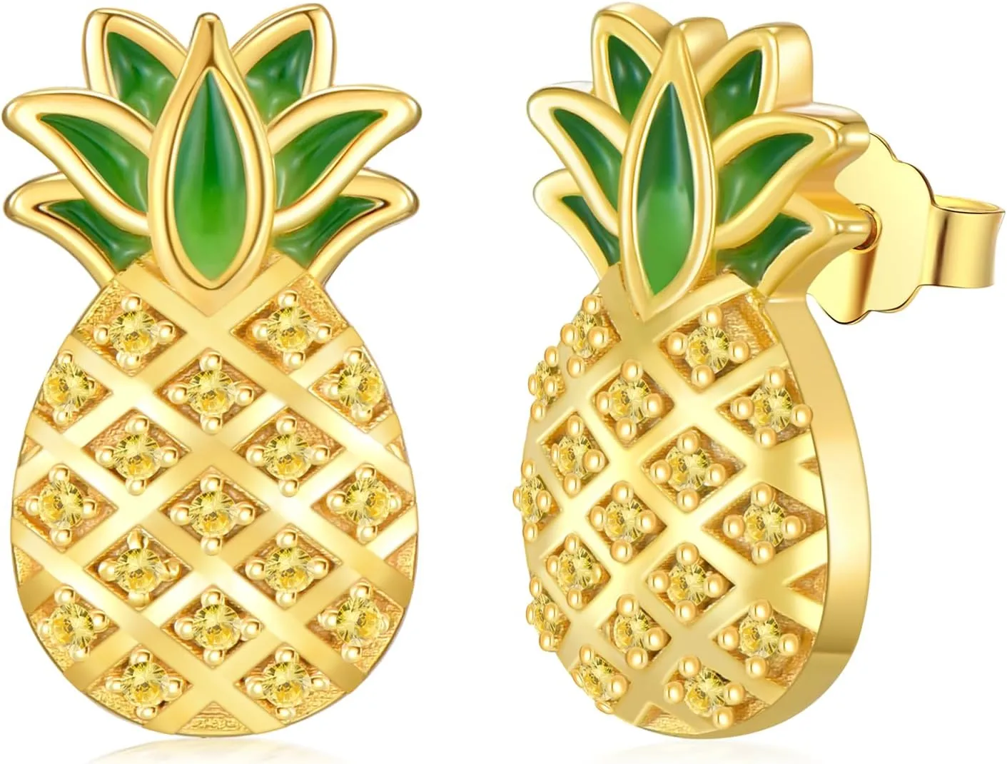 Cherry/Pineapple Earrings 925 Sterling Silver Pineapple/Cherry Earring Hypoallergenic Fruit Earrings Jewelry Birthday Gifts for Women Mom Girlfriends