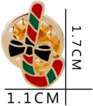 Christmas Candy Stick Christmas Theme Cartoon Enamel Pins Creative Brooch Lapel Pin Badge Cute Metal Brooch Pins Accessories Decoration for Girls Boys Women Clothes Backpacks Decor