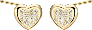 coadipress Heart Stud Earrings for Women Cubic Zirconia Heart Stud Cartilage Tragus Piercing Earrings Small Heart Stud Earrings Dainty Sterling Silver Ear Stud Earrings