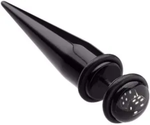 Covet Jewelry Double Dice Acrylic Fake Taper with O-Rings