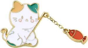 Cute Fishing Cat Cartoon Enamel Pins for DIY Accessory Clothing Bookbags Hat Decoration