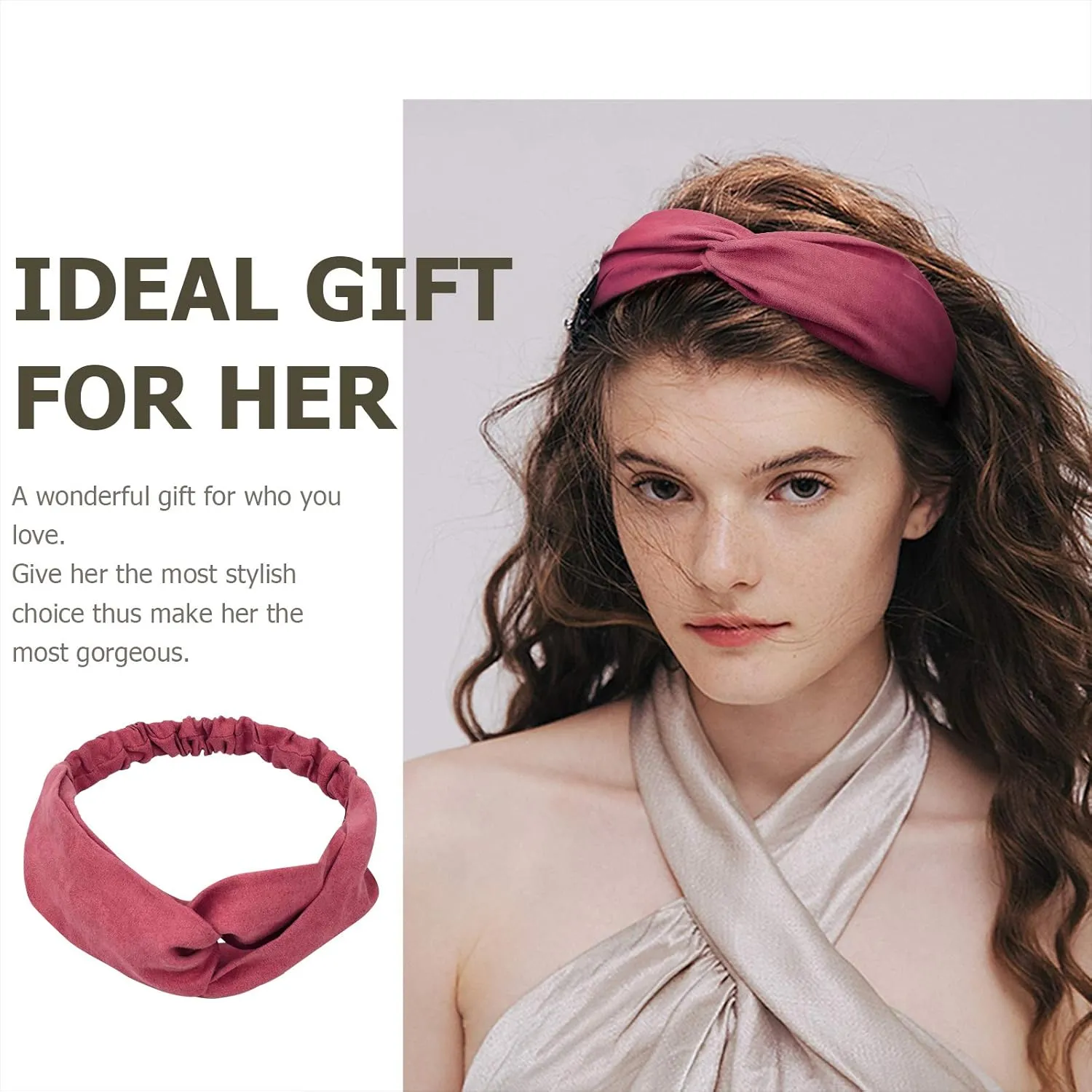 DRESHOW 16 Pack Turban Headbands for Women Elastic Back Twisted Hair Bands Face Vintage Cross Head Wrap Hair Accessories
