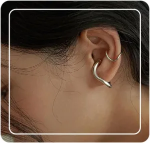 Ear Cuff Earrings for Women,14K Gold Plated Ear Cuffs for Non Pierced Ears Cartilage Earrings Adjustable Clip On Earrings Ear Open Cuff Helix Wrap Ear Jewelry Gifts for Women