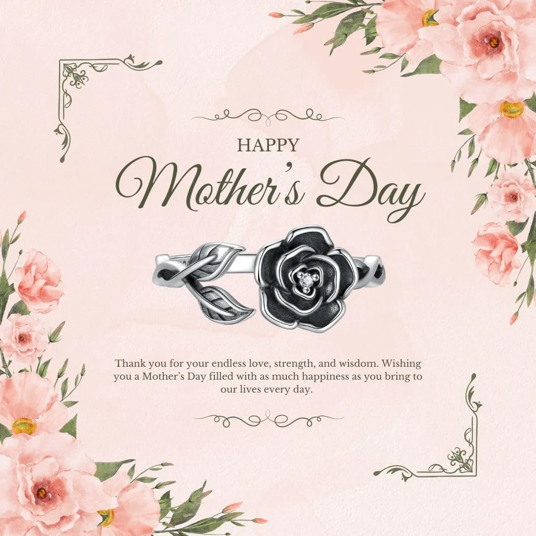 Fidget Spinner Anxiety Rings for Women: Sterling Silver Moon Star Lotus Sunflower Ring Stress Relieving Calm Ring Jewelry Gifts for Daughter