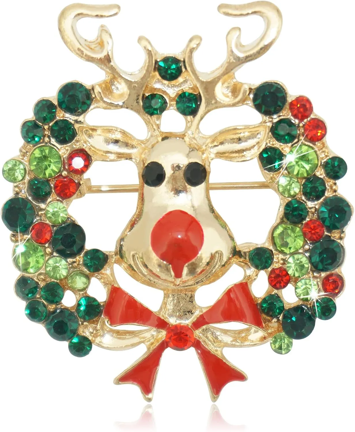 Flower Leaf Wreath Brooch for Women Girls Flower Pearl Breastpin Jewelry Gift