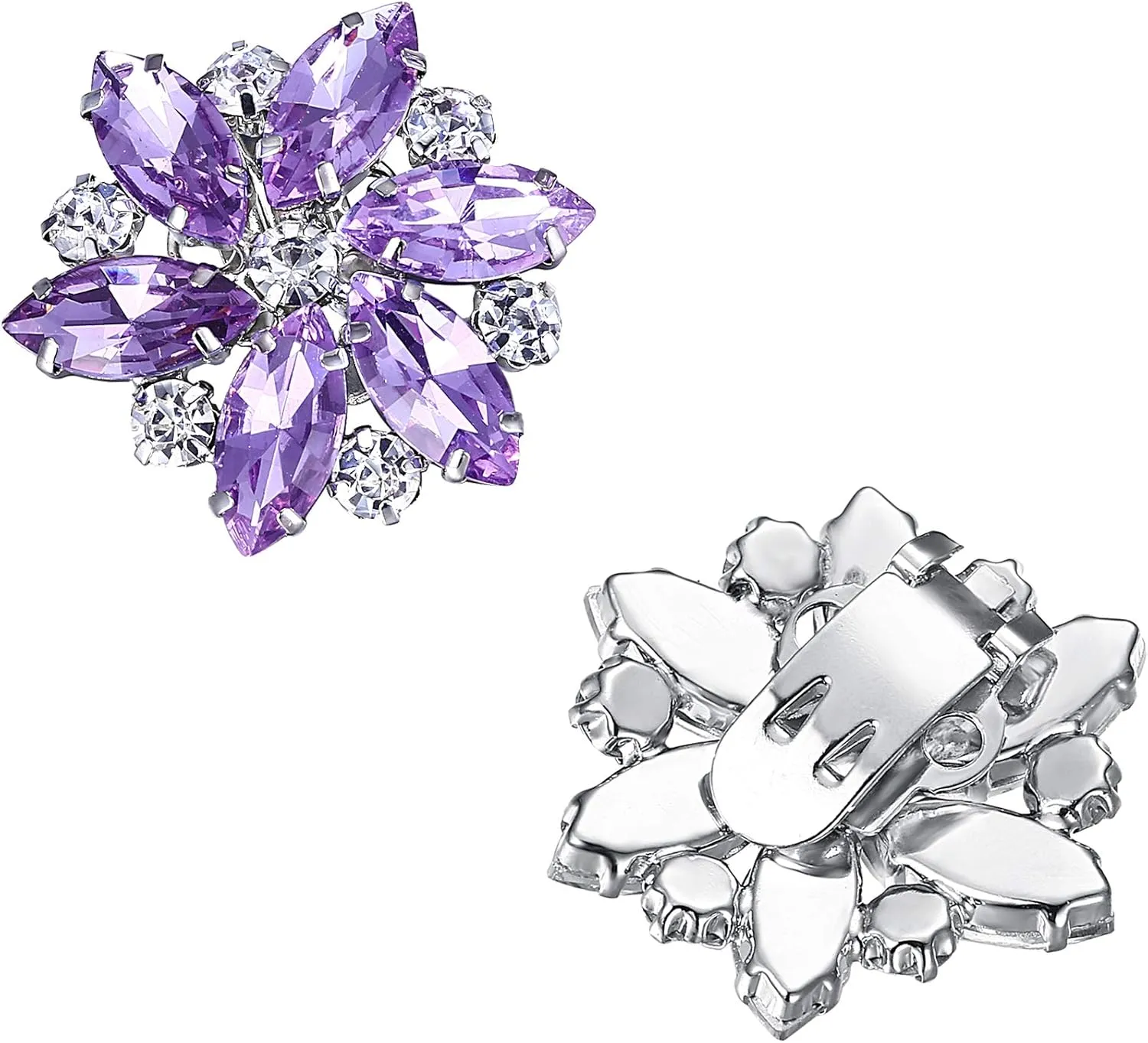 Flyonce Shoe Clips Rhinestone Crystal Shoes Buckle for Women,Decoration Charms for Dress Hat