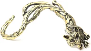 Fox Earring Ear Cuff Metal Wrap Kitsune Gold Tone CA29 Wolf Animal Fashion Jewelry