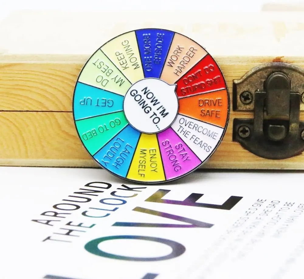 Funny Mood Pins - Cute Color Wheel Enamel Pin - Aesthetics Gifts for Kids Teens Women and Men
