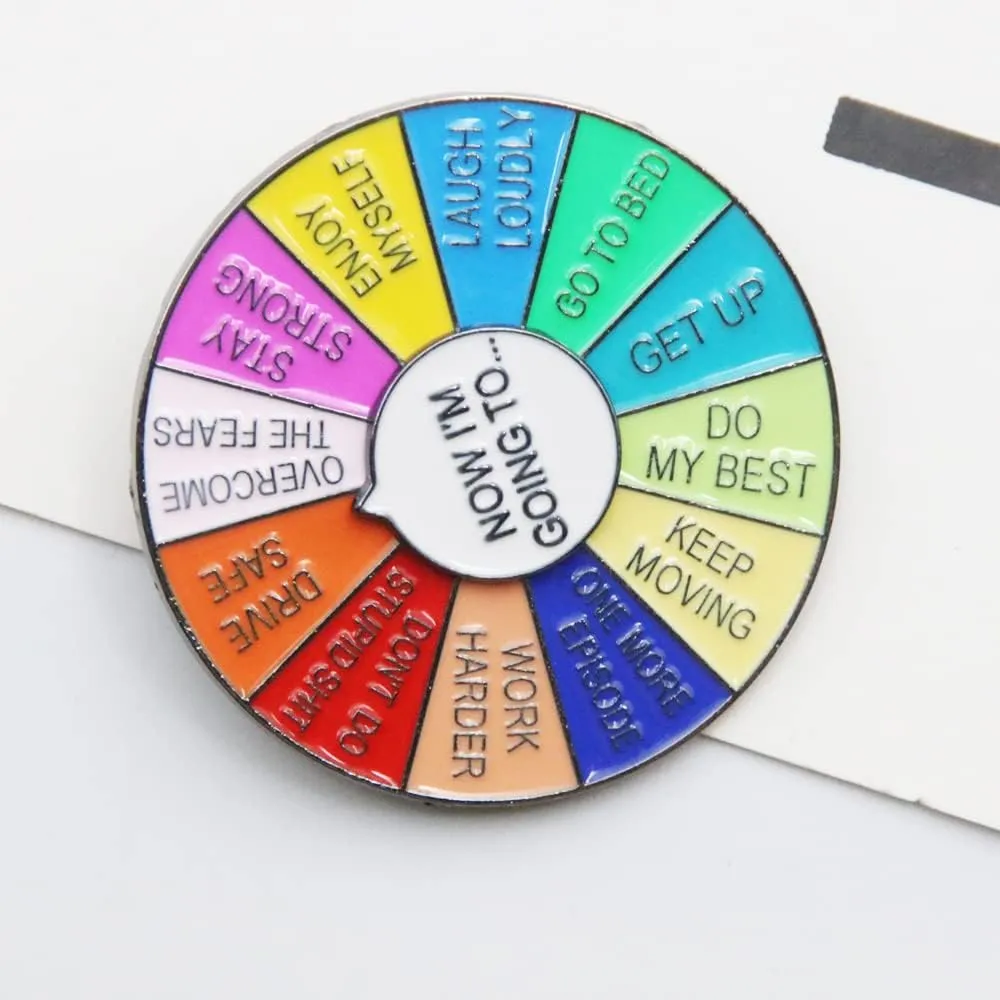 Funny Mood Pins - Cute Color Wheel Enamel Pin - Aesthetics Gifts for Kids Teens Women and Men