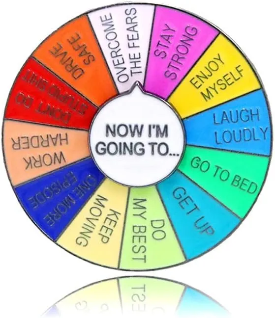 Funny Mood Pins - Cute Color Wheel Enamel Pin - Aesthetics Gifts for Kids Teens Women and Men