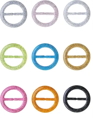 Fxiqini 9Pcs Scarf Clip Rings T-shirt Clips Circle Clothing Corner Knotted Wrap Holder Waist Cincher Buckle Clasp for Women