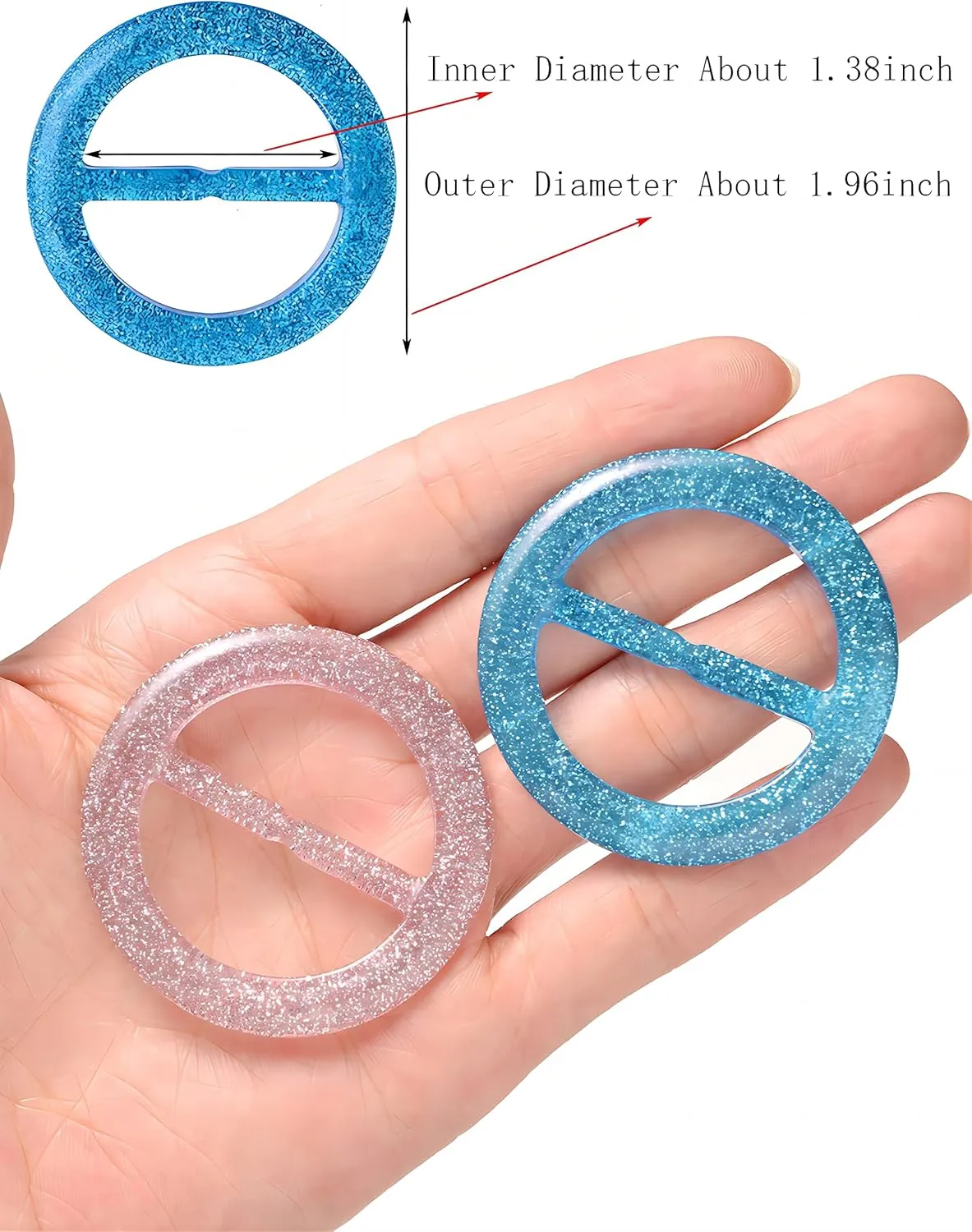 Fxiqini 9Pcs Scarf Clip Rings T-shirt Clips Circle Clothing Corner Knotted Wrap Holder Waist Cincher Buckle Clasp for Women