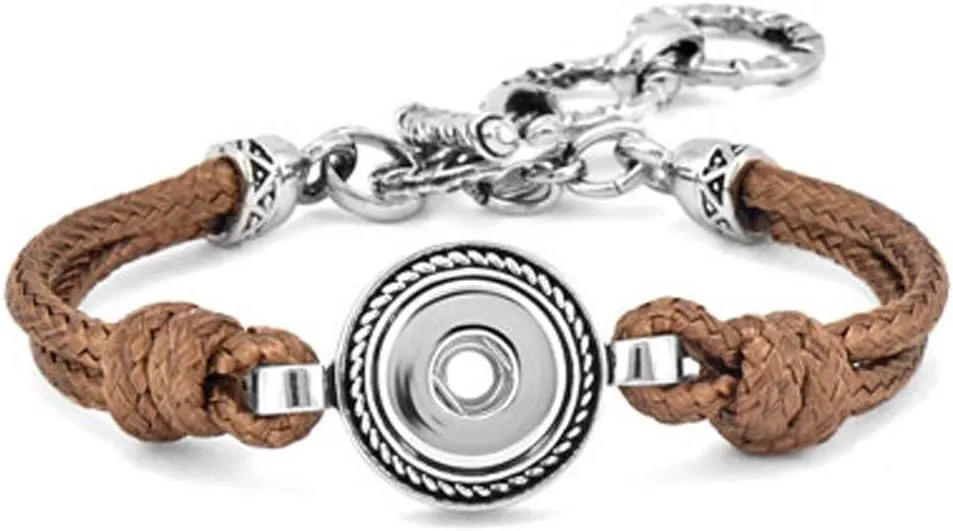 Ginger Snaps Petite One-Snap Brown Knot Bracelet GP90-04 Jewelry